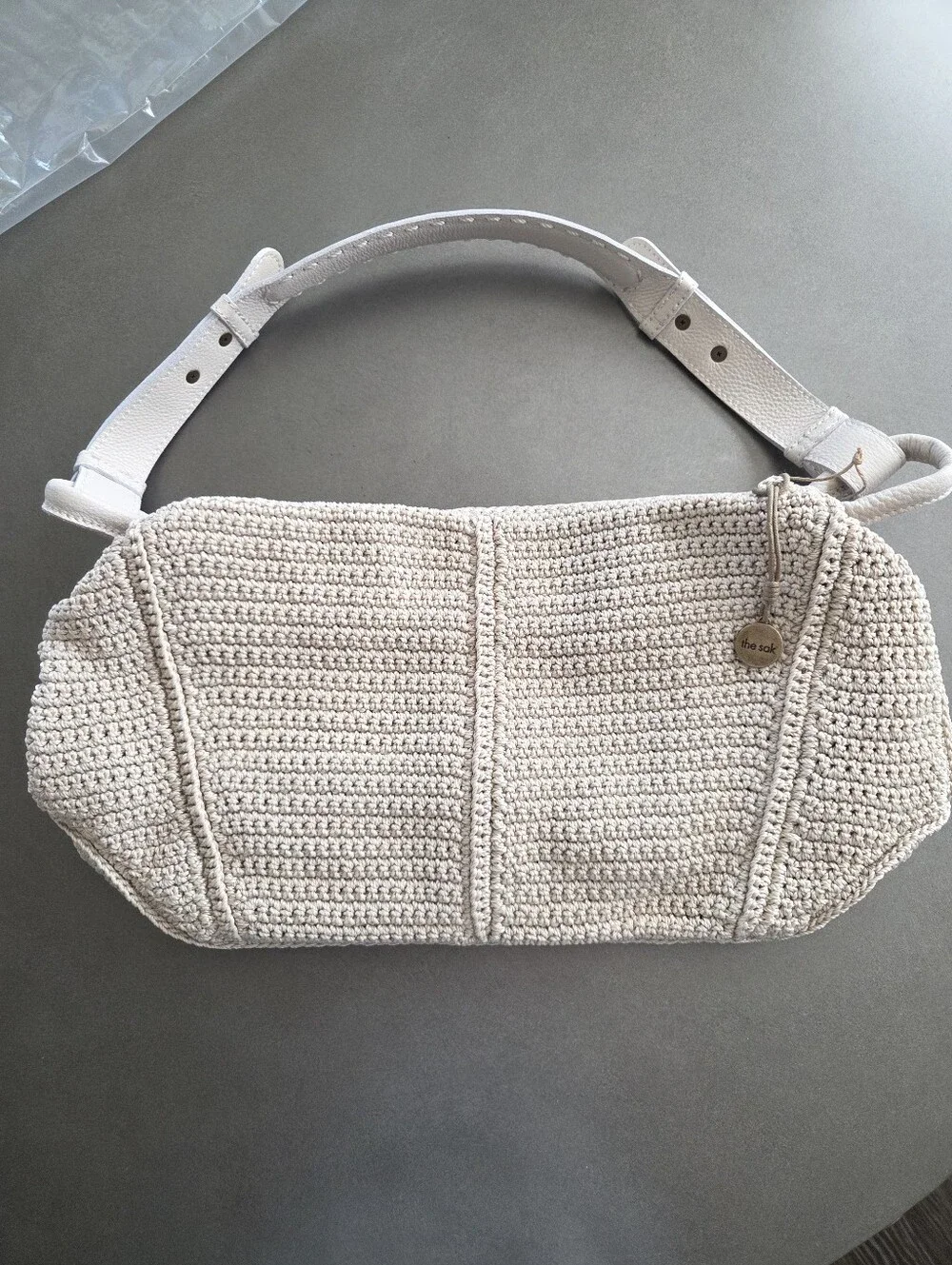 The Sak Los Feliz Slouchy Hobo NWT Hand Crochet Ecru